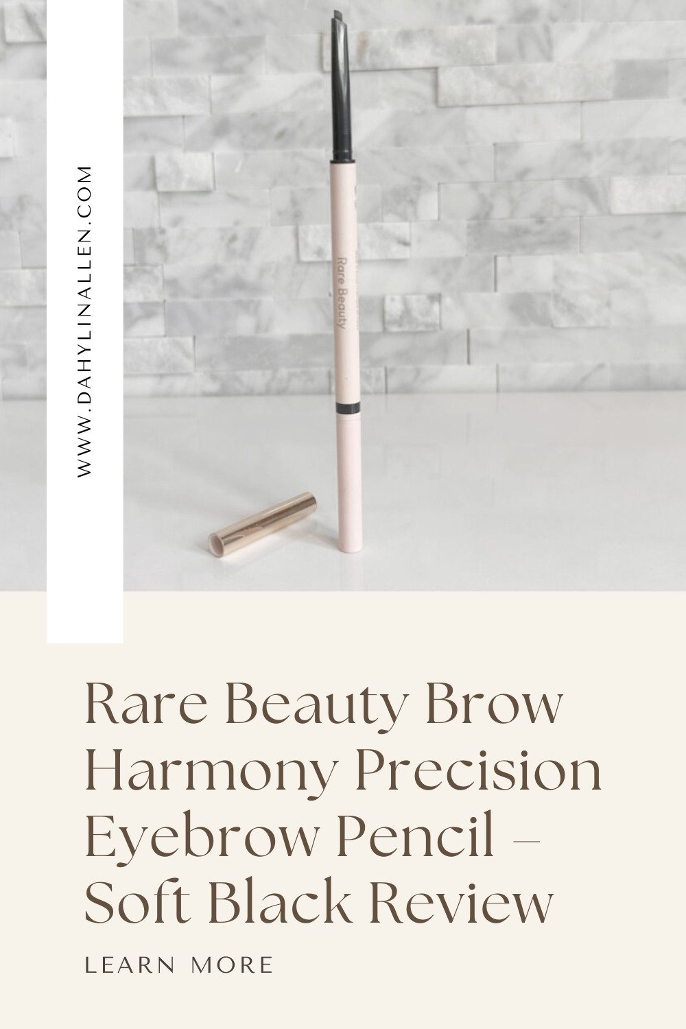 Rare Beauty Brow Harmony Precision Eyebrow Pencil Soft Black Review (1)