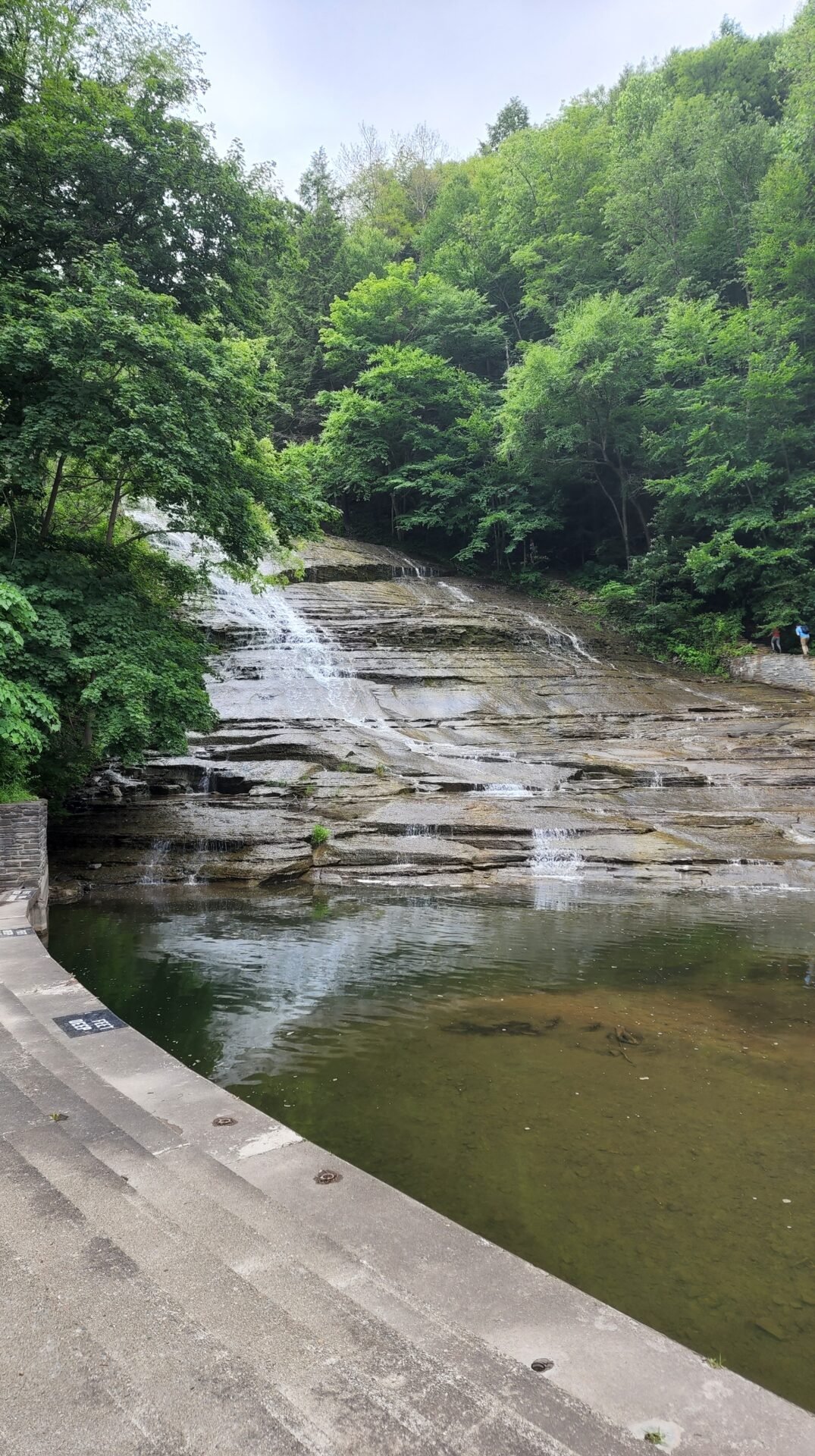 Buttermilk Falls in Buttermilk Falls State Park, a waterfall flowing.